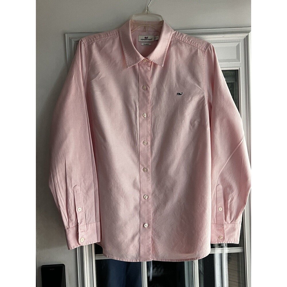 Vineyard Vines Women’s 14 Pink Cotton Long Sleeve Classic Oxford Shirt - Picture 11 of 11